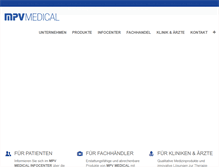 Tablet Screenshot of mpvmedical.com
